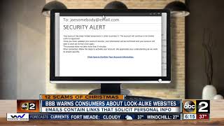 12 scams of Christmas: Phishing emails and look-alike websites