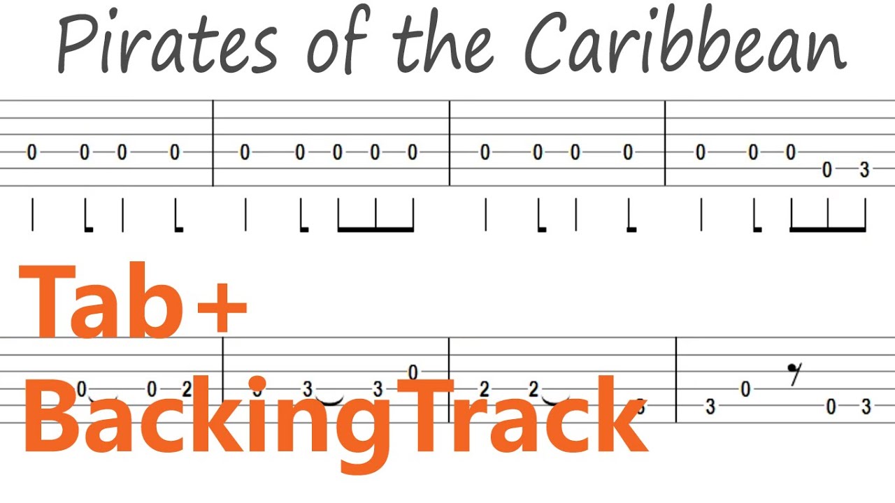 Pirates of the Caribbean - He's a Pirate Guitar Tab+BackingTrack - YouTube