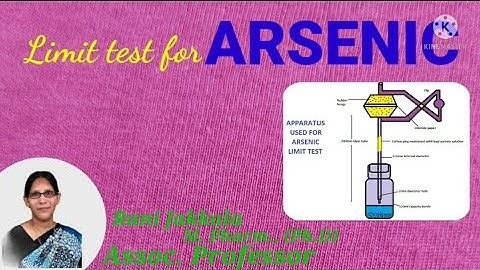Limit test for Arsenic || BP104T | Principle, Apparatus, Procedure || PIC