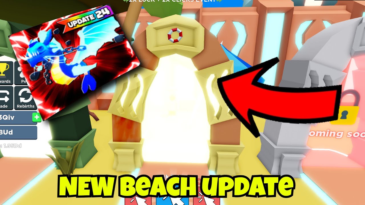 🦀 NEW update 24 BEACH ISLAND (OVERPOWERED) CLICKER SIMULATOR!!