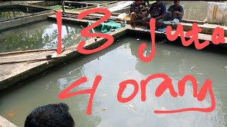 rahasi isi dalam air‼️Nekat Mancing kolam 4x4 harga 13 juta hanya 4 orang