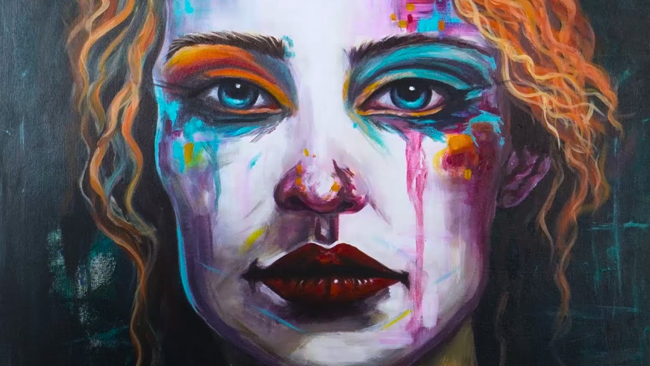 Abstract Portrait Painting | How to paint abstract realism portrait ...