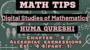 Ex =4.4 part 1(Addition and subtraction of algebraic expressions)