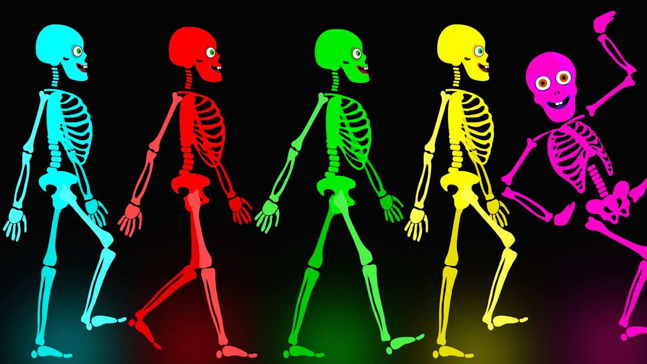 Tonton Five Skeletons Went Out on Halloween Night | Spooky Scary Skeletons Kids Songs @hooplakidz di YouTube