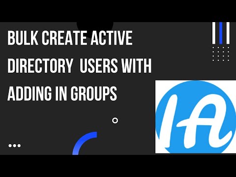 Bulk User Creation