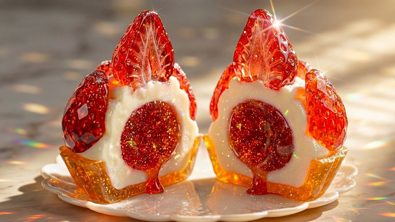 ミニいちごタルト作ってみた…🍓 でもガラスごはん！？😄