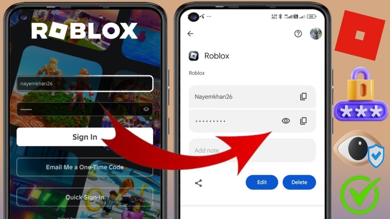 Como ver sua senha do Roblox no celular 2025 Veja a senha de login do ...