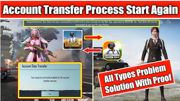 BGMI Data Transfer | Your Account Is Currently Ineligible For The Account Transfer Services