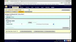 How to Manage Your Autoresponder Subscribers in TrafficWave