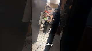 Health Code Violation! American Deli Wings employees left wings on a garbage can!