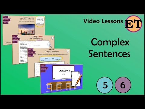 Complex Sentences | Video Lessons | EasyTeaching