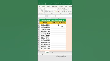 How to Use WEEKNUM Function in Excel #excel #shortvideo #shorts