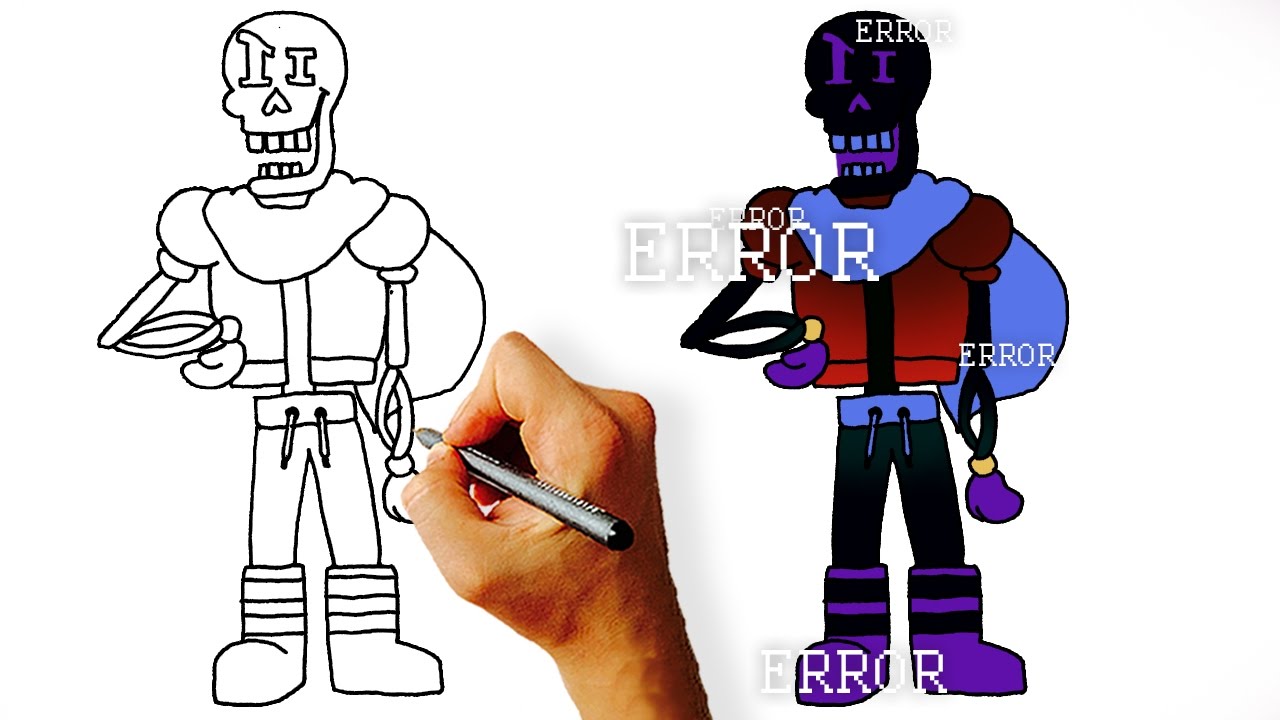 How To Draw Error Papyrus Youtube