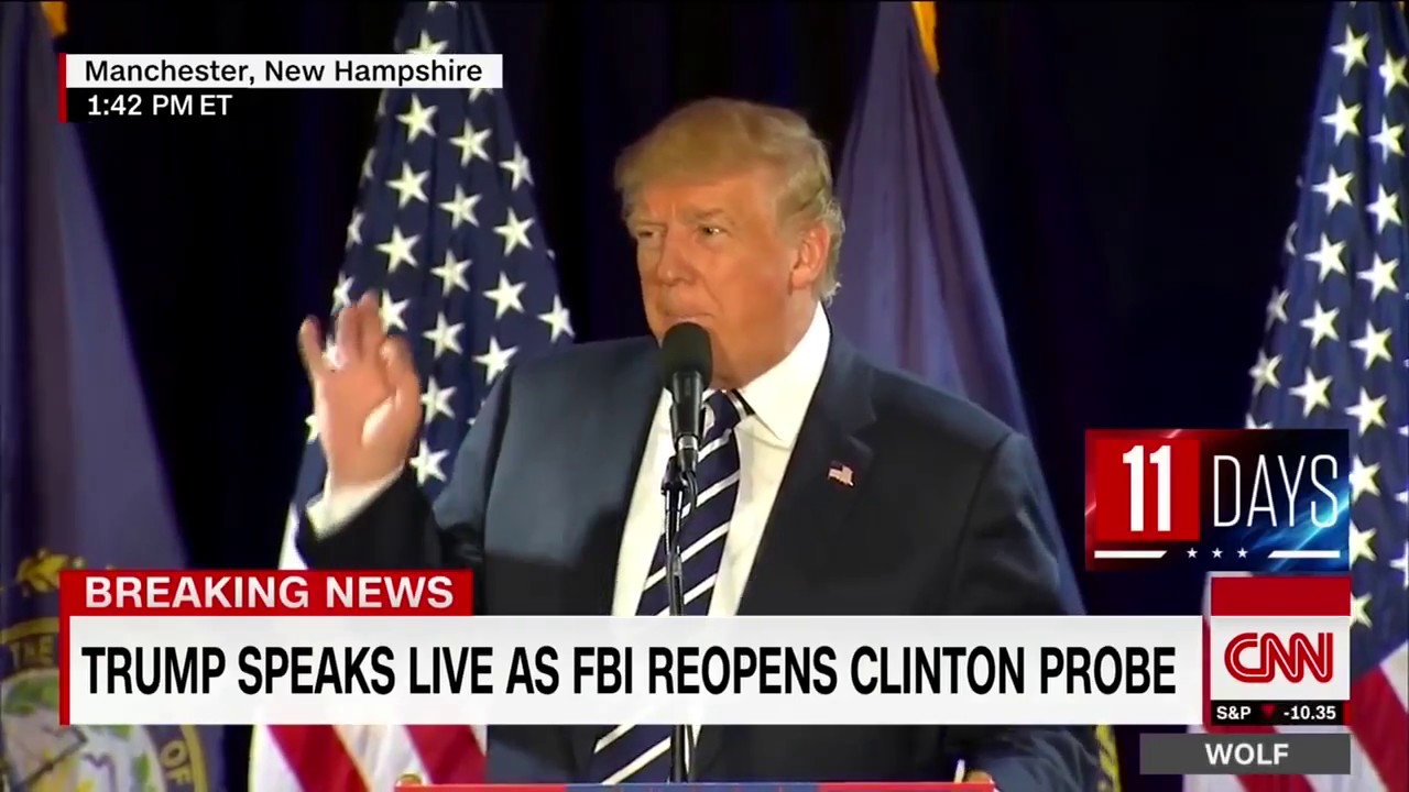 Trump responds to FBI reopening Clinton email probe | Trump  campaign