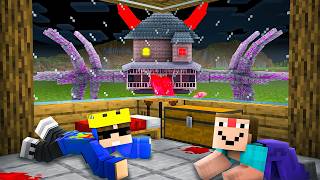Scary Living House Vs Rich Village In Minecraft..