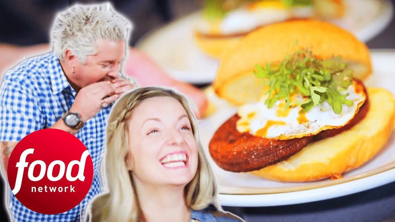 "Sunny-Side Up?" Guy and Damaris Phillips Can't Seem To Agree | Diners, Drive-Ins & Dives