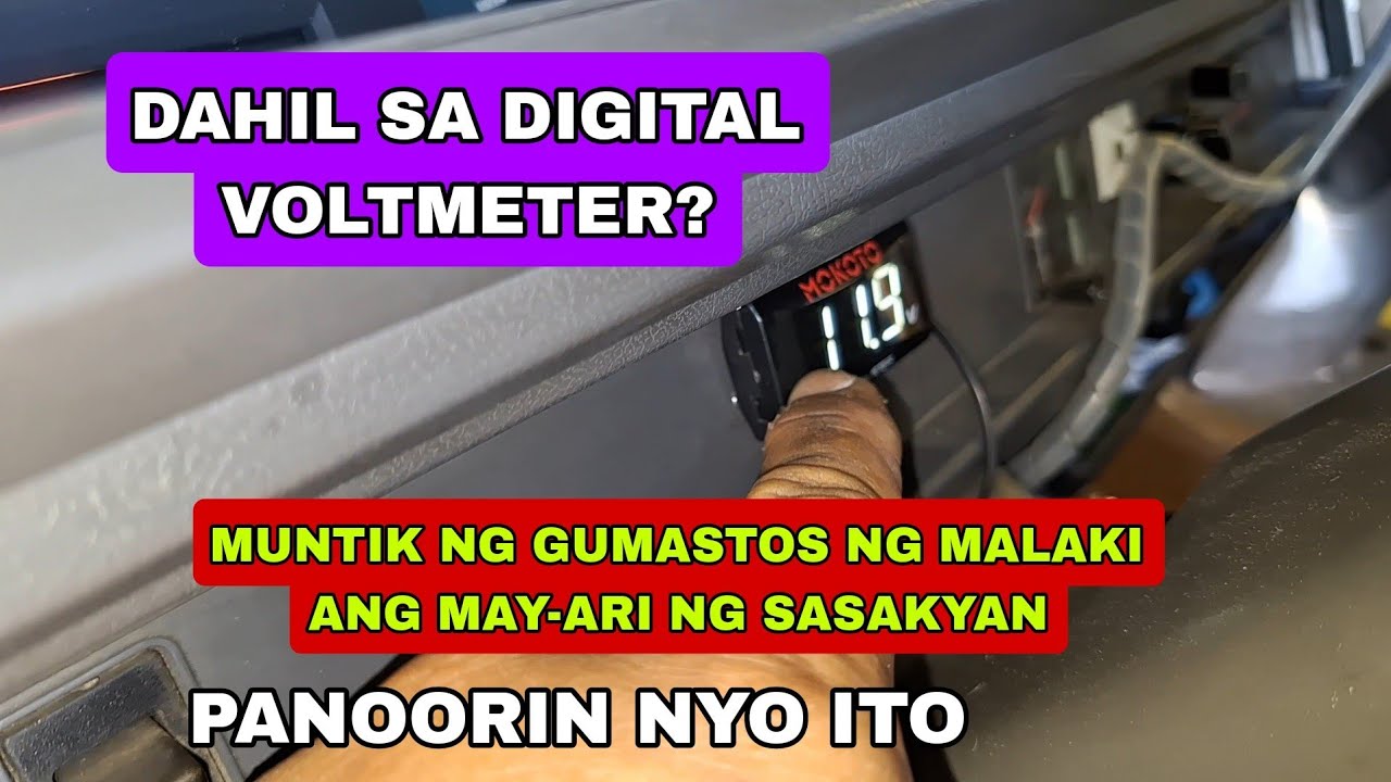 Dahil sa digital voltmeter muntik ng gumastos ng malaki ang may-ari ng  sasakyan, Panoorin nyo ito.