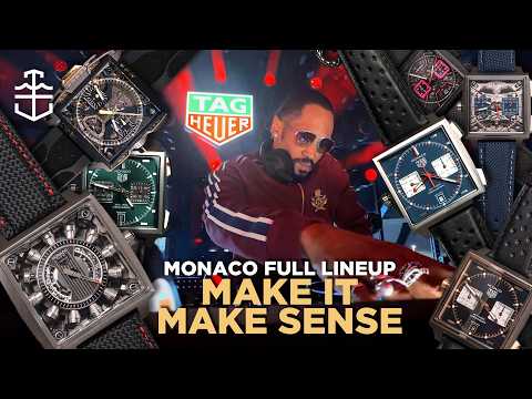 Every TAG Heuer Monaco model in the current catalogue, from least to most expensive