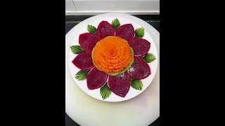 Celebrity Creative Plate Arranging #Vegetable and Fruit Styling # Learn Quickly and Try It! #Simple Carving a Net Worth