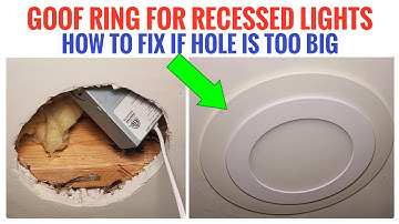 Hoe repareer je een te groot gat in een inbouwplafondlamp? De Goof Rings van Sunco werken geweldig!