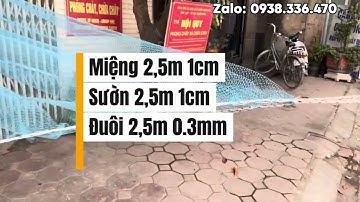 Te đẩy Tôm, Tép, Lồng Tông …| Miệng 2,5m , Sườn 2,5m Cước Đúc 1cm - Đuôi 2,5m Cước 0.3mm Mắt Vuông |