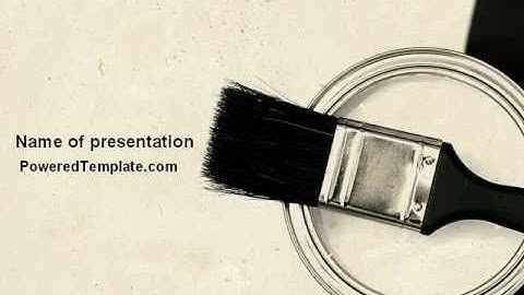 Paint Brush PowerPoint Template by PoweredTemplate.com
