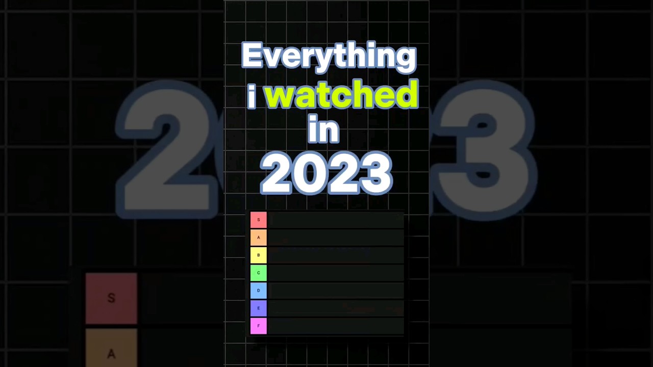 Everything I watched in 2023 tier list