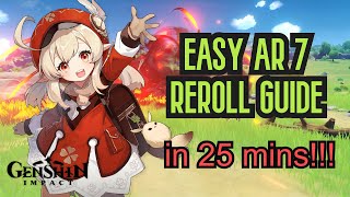 (1.1 Compatible!) (Easy Version) Genshin Impact AR7 Reroll Guide! Max Summons In 25 Minutes!!!