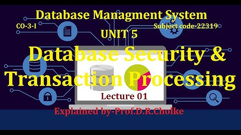 UNIT 5 Database Security & Transaction Processing_01