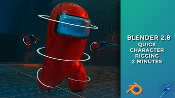 Quick Character Rigging in 2 minutes blender 2.90 tutorial