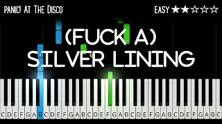 Download Lagu Panic! At The Disco - (Fuck A) Silver Lining - EASY Piano Tutorial MP3