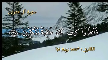 ما تيسر من سورة آل عمران بصوت القارئ محمد ربيع ندا