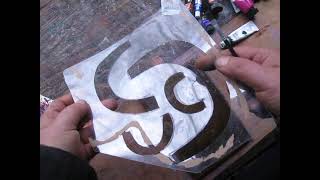 Gelli Printing with my New handmade Stencils on fabric