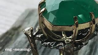 Остров сокровищ - кольцо с бриллиантами и изумрудом