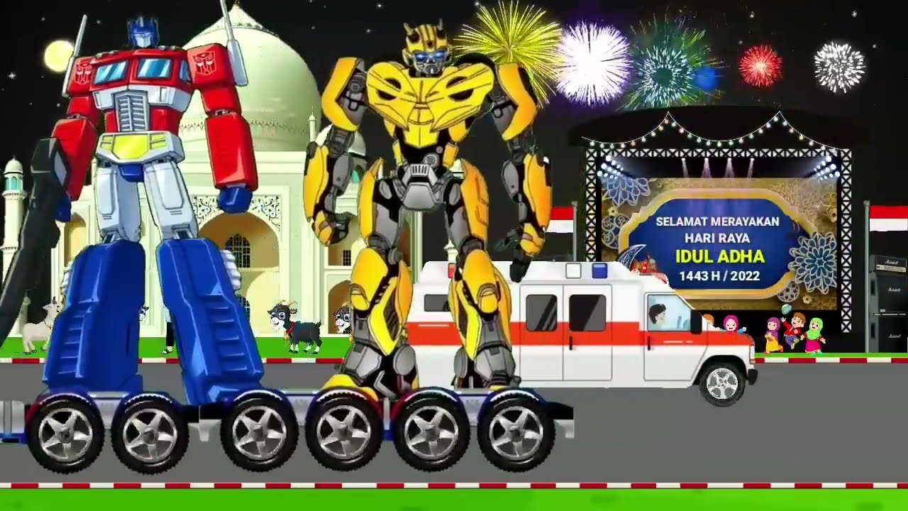 KEREN!! ROBOT RAKSASA IKUT RAMAIKAN PAWAI TAKBIR KELILING IDUL ADHA 2022