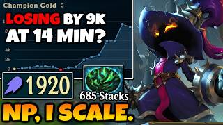 My entire team is losing and it isn't winnable. But it is, cuz Veigar scaling is a bit OP. 1900 AP
