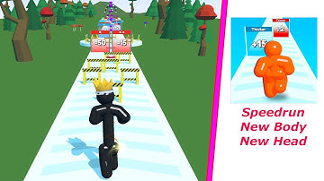 Tall Man Run - New Body, Head - Speedrun - Gameplay Walkthrough - Level 324 to 327