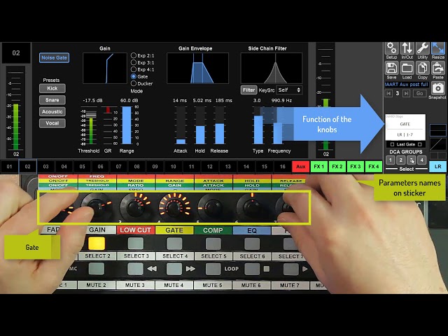 みくページ XR18 controlled with OsiMIDI Stage + X-Touch Mini - YouTube