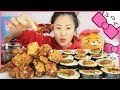 NUCLEAR FIRE KOREAN FRIED CHICKEN + SPICY PORK KIMBAP l MUKBANG