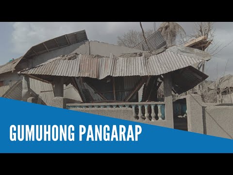 Bubungan ng mga bahay, gumuho na dahil sa bigat ng abo