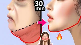 30-Min Jawline Lift Workout to Eliminate Double Chin & Neck Fat🔥