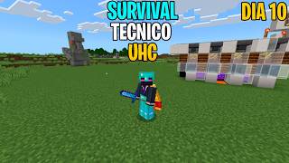 Survival Técnico UHC Minecraft Bedrock Dia 17 Server de subs Ayuda