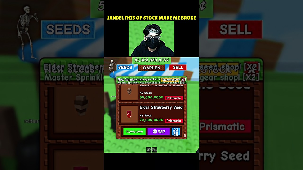 Jandel This OP Stock Make Me Broke at Grow a Garden Update