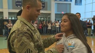 Soldier Surprises Daughter At Fake Pep Rally In Pembroke Pines