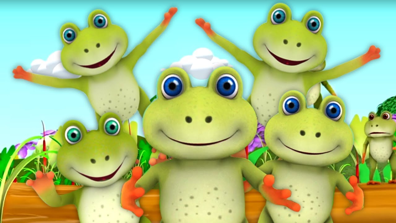 ⁣cinq petites grenouilles mouchetées | comptine pour enfants | Five Little Speckled Frogs
