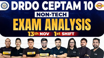 DRDO CEPTAM 10 EXAM ANALYSIS 2022 | 13 NOV. 1ST SHIFT | DRDO EXAM ANALYSIS TODAY | TECHPUR