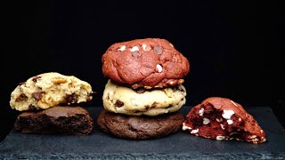 NYC Cookies | Levain Copycat Red Velvet, Chocolate Chip Walnut & Double Chocolate Chip Cookies