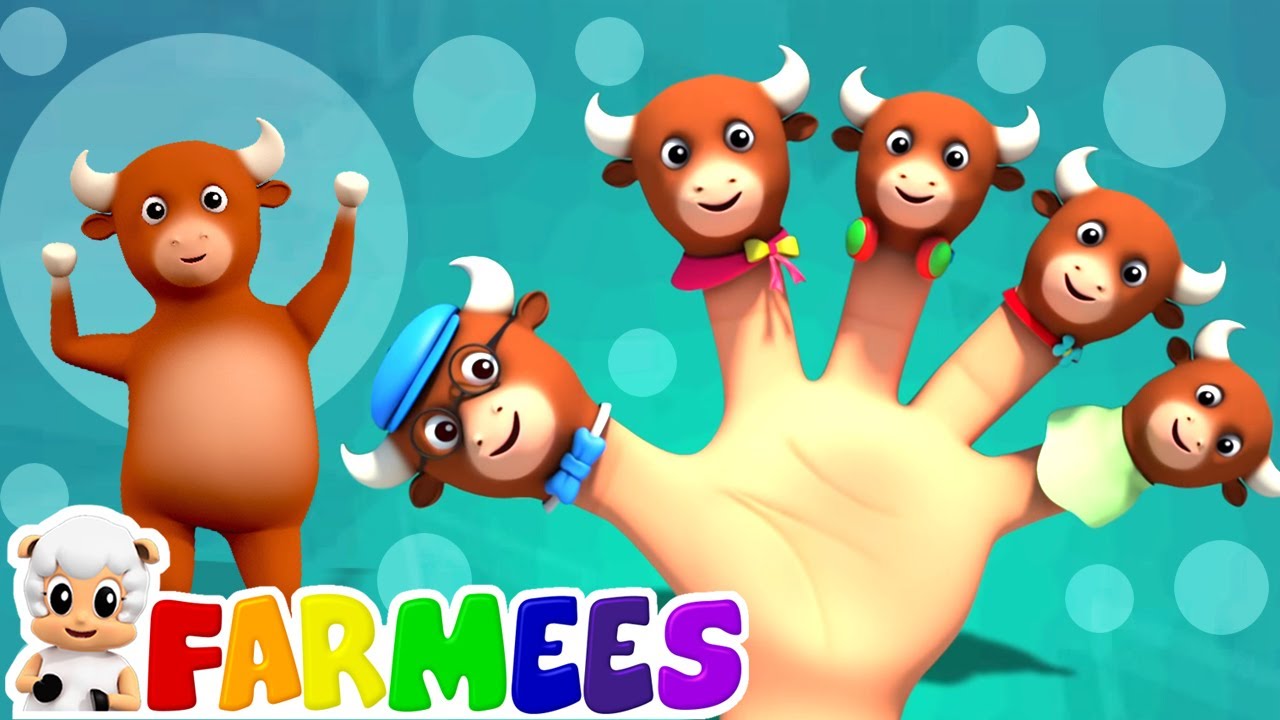 Famille De Doigt De Taureaux Musique Enfant Dessin Anime Farmees Francaise Comptines Bebe Youtube