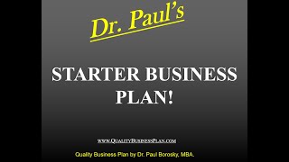 $250 SBA-Ready Business Plan | Fast, Affordable & Expert Reviewed by Dr. Paul Borosky