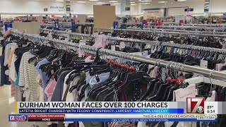 Durham woman faces more than 100 theft related charges